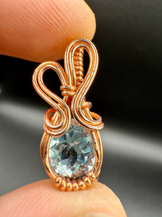 A1.) Christmas Special Sky Blue Topaz In Copper