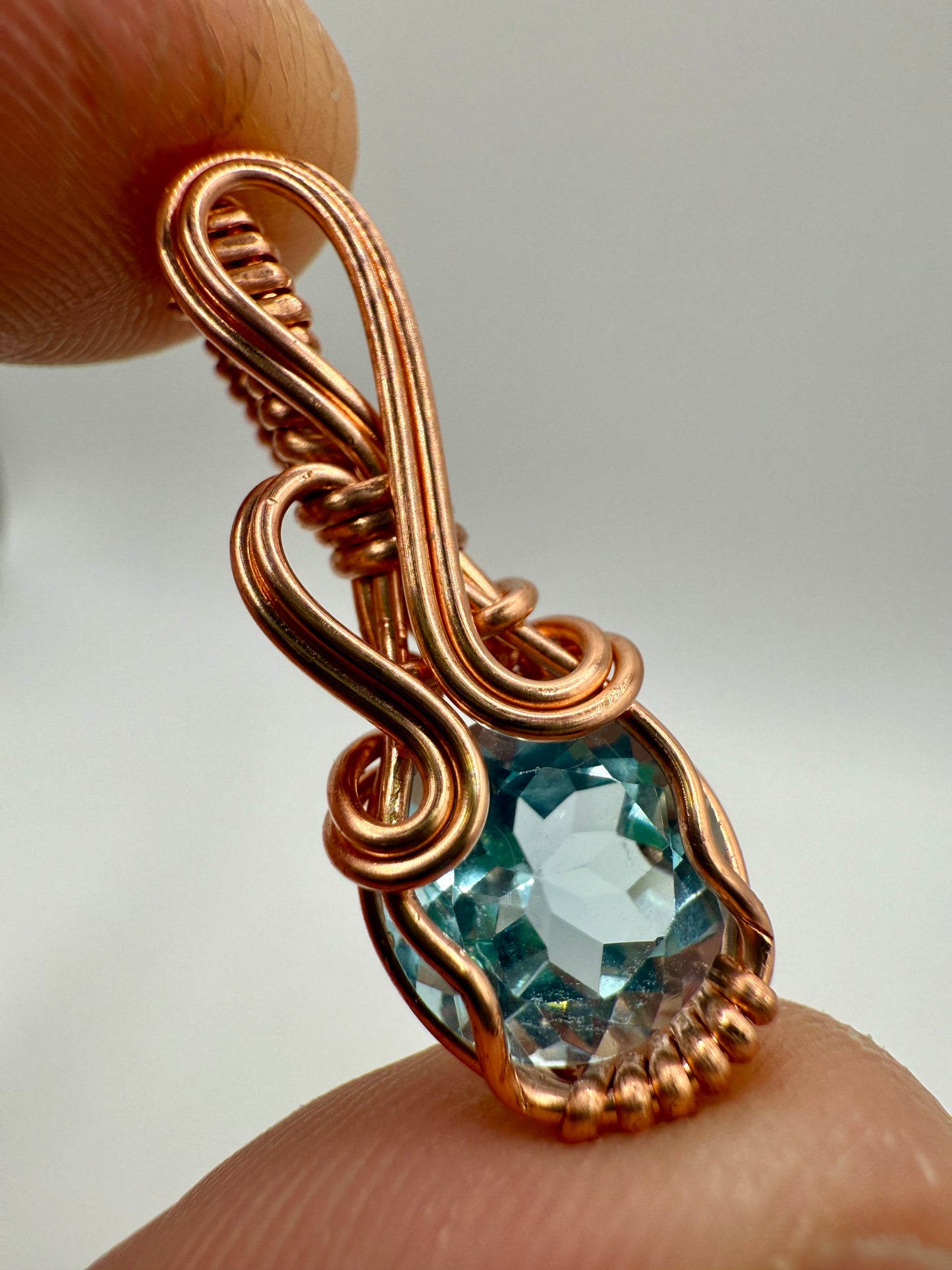 A1.) Christmas Special Sky Blue Topaz In Copper